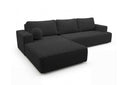 Designer Ecksofa Vanto in Bouclé – Anthrazit – Links