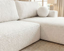 Designer Ecksofa Vanto in Bouclé – Weiß – Rechts