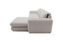 Designer Ecksofa Tino in Strukturstoff – Hellgrau – Rechts