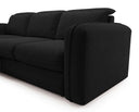 Designer Ecksofa Tino in Strukturstoff – Schwarz – Rechts