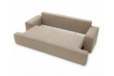 Designer 3 Sitzer Sofa Mira in Bouclé mit Schlaffunktion & Stauraum – Beige