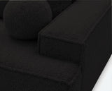 Designer 3 Sitzer Sofa Mira in Bouclé mit Schlaffunktion & Stauraum – Anthrazit
