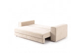 Designer 3 Sitzer Sofa Nilo in Samt mit Schlaffunktion & Stauraum – Beige