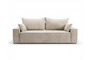 Designer 3 Sitzer Sofa Rego in Samt mit Schlaffunktion & Stauraum – Beige