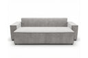 Designer 3 Sitzer Sofa Rego in Samt mit Schlaffunktion & Stauraum – Hellgrau