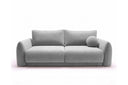 Designer 3 Sitzer Sofa Nora in Samt mit Schlaffunktion & Stauraum – Grau