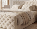 Boxspringbett Adora Samt mit Stauraum – Beige