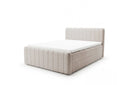 Boxspringbett Elin Samt mit Stauraum – Beige