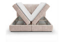 Boxspringbett Laguna Stoff mit Stauraum – Beige
