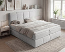 Boxspringbett Laguna Stoff mit Stauraum – Hellgrau