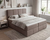 Boxspringbett Laguna Stoff mit Stauraum – Braun