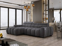 Designer-hoekbank Amalfi in Fluweel met elektrische zitverlenging