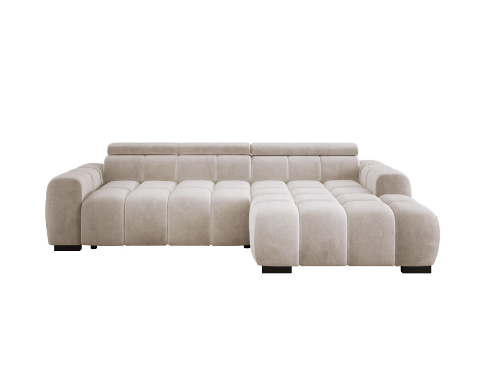 Designsofa Amalfi in Fluweel met elektrische zitverlenging
