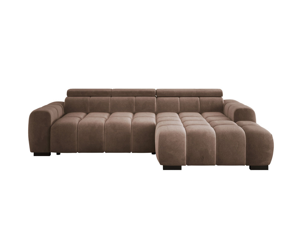 Designsofa Amalfi in Fluweel met elektrische zitverlenging