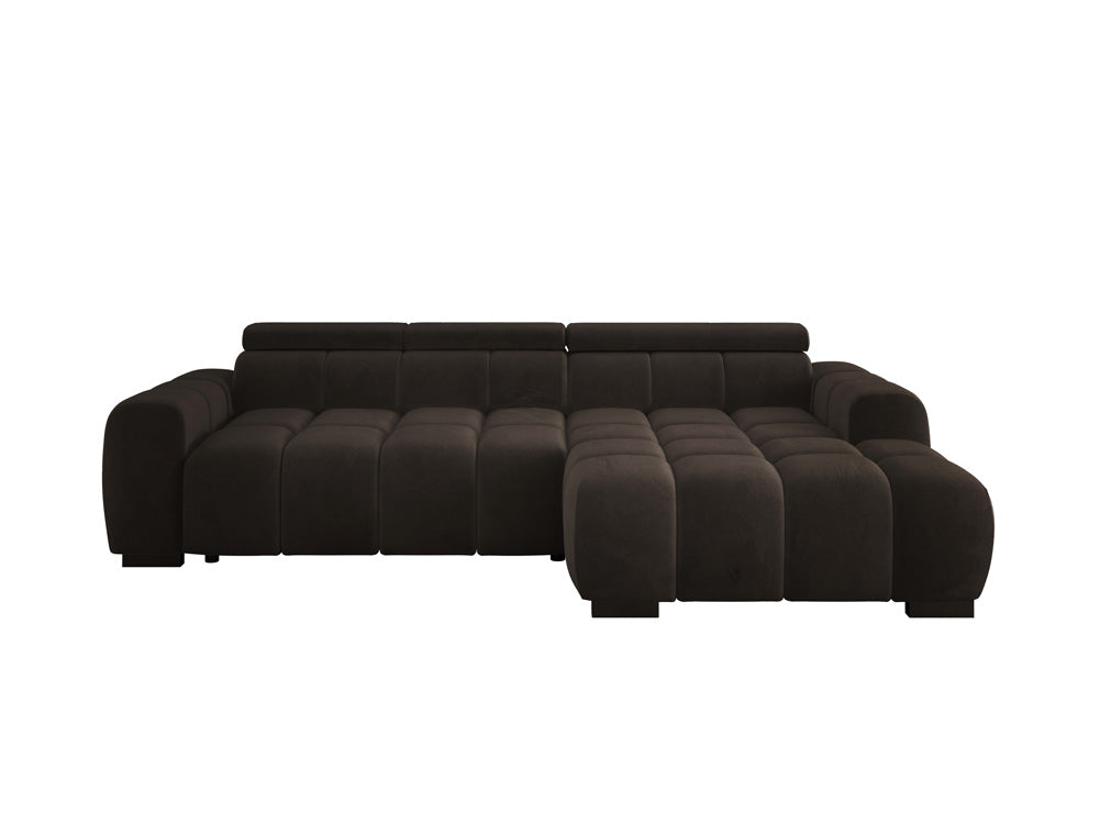 Designsofa Amalfi in Fluweel met elektrische zitverlenging