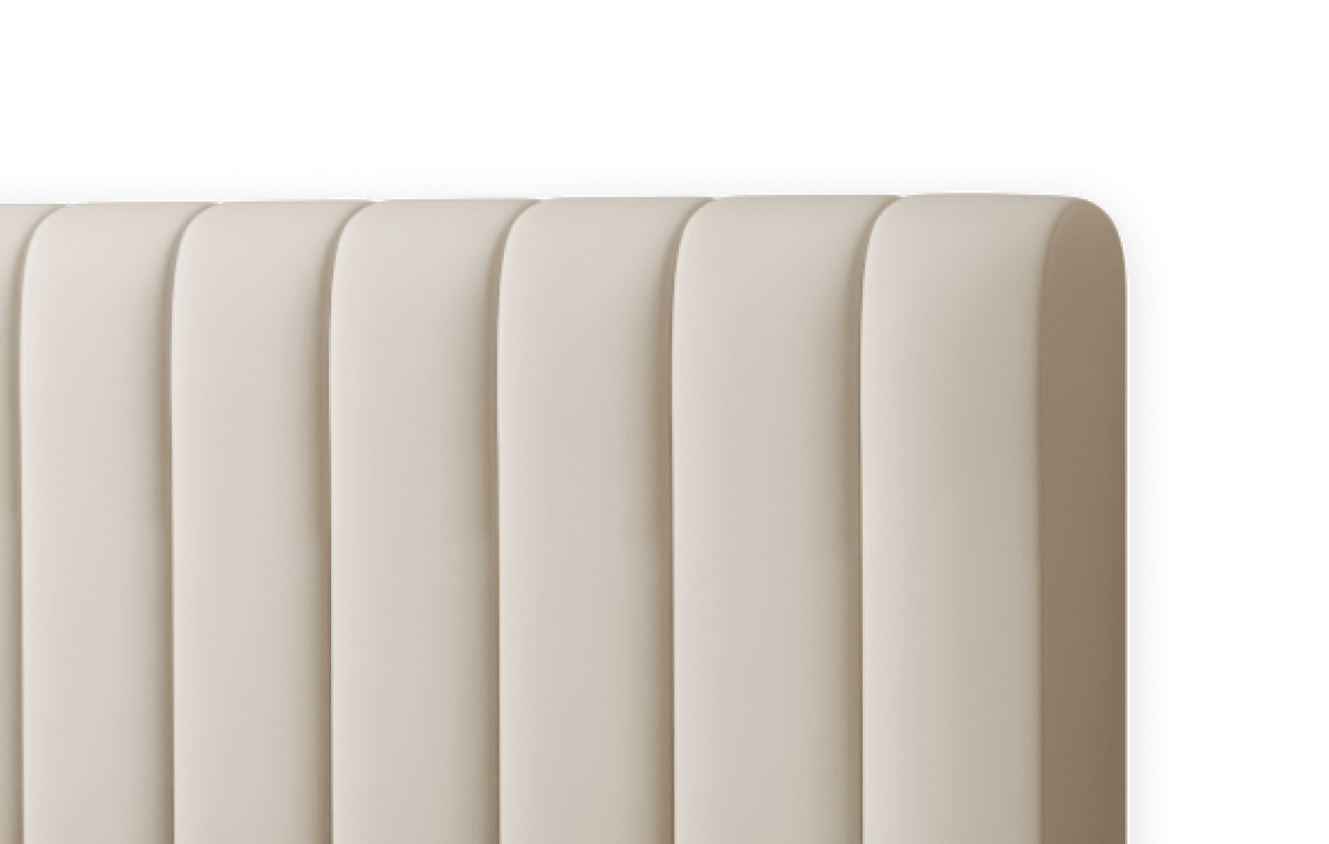 Op maat gemaakt gestoffeerd bed: hoofdeinde