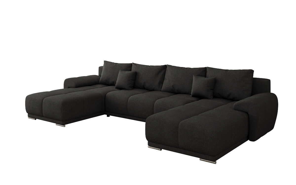 Designersofa Leni U met slaap- en klapfunctie in Stof