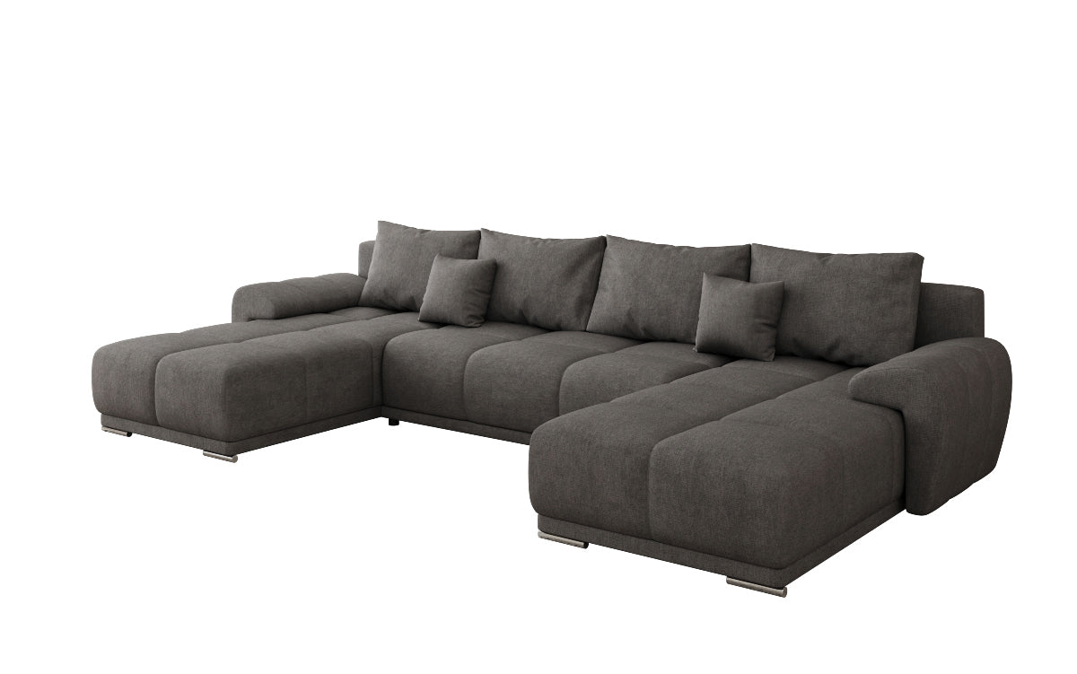 Designersofa Leni U met slaap- en klapfunctie in Stof