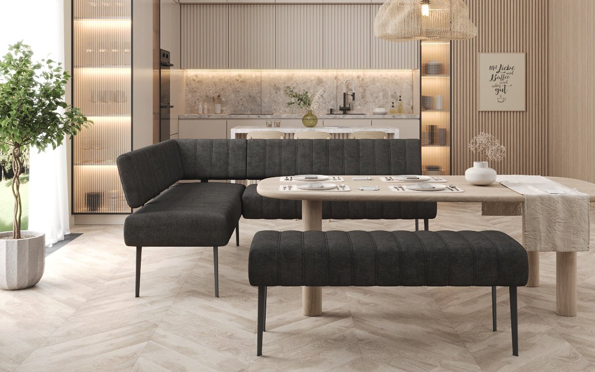 Essbank-Set Montero van robuuste Stof met metalen poten