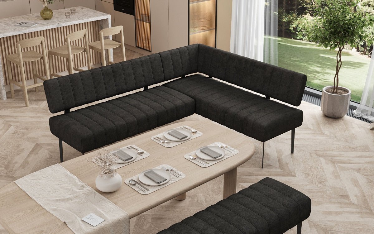 Essbank-Set Montero van robuuste Stof met metalen poten