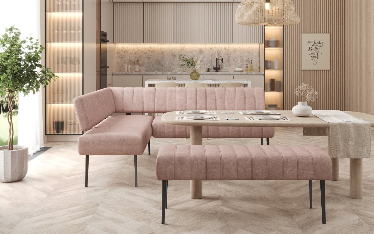 Essbank-Set Montero van robuuste Stof met metalen poten