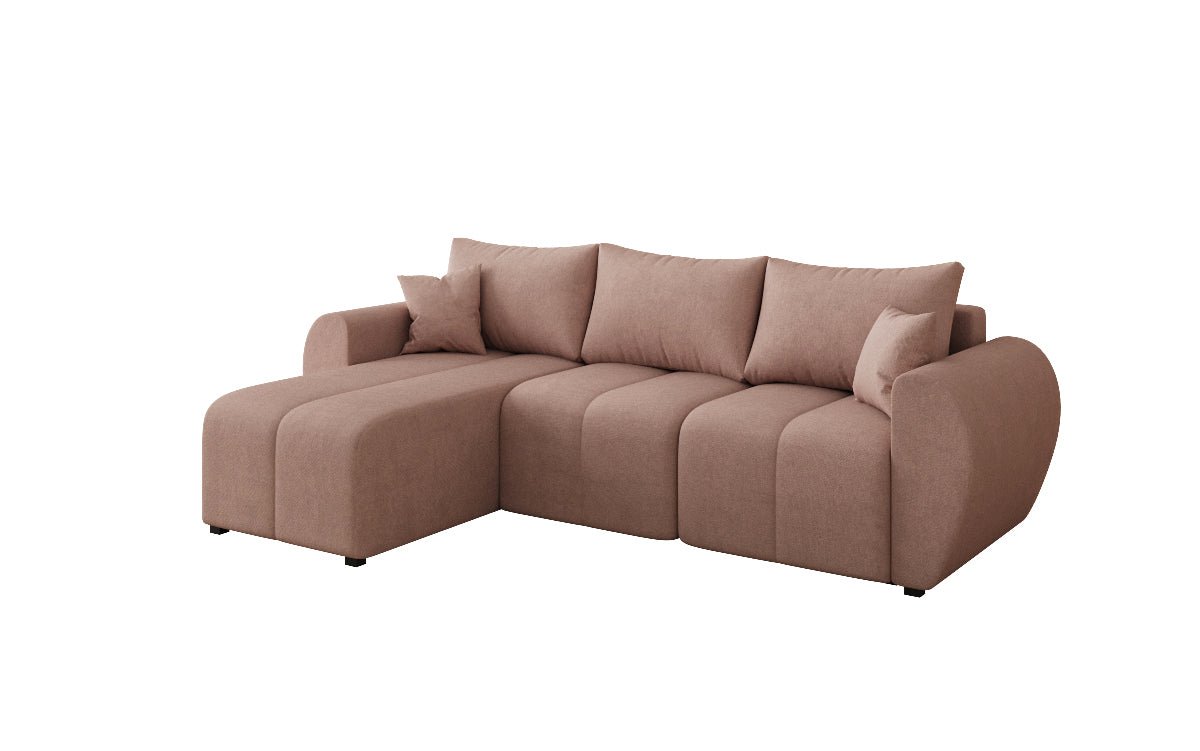 Designersofa Sorella L met slaap- en klapfunctie in Stof