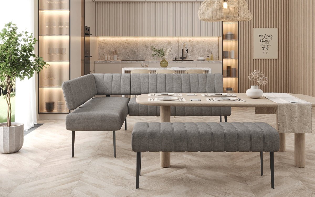 Essbank-Set Montero van robuuste Stof met metalen poten