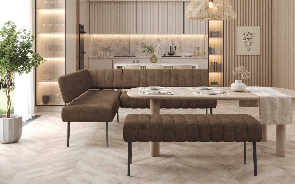 Essbank-Set Montero van robuuste Stof met metalen poten