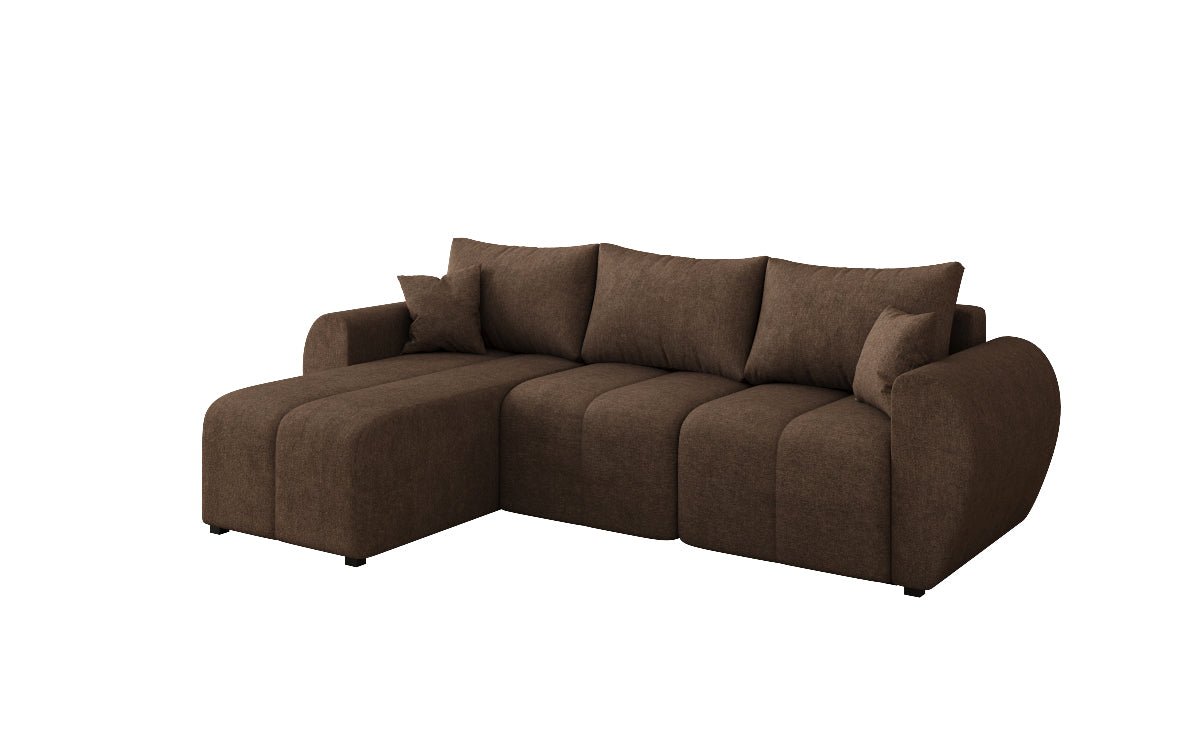 Designersofa Sorella L met slaap- en klapfunctie in Stof
