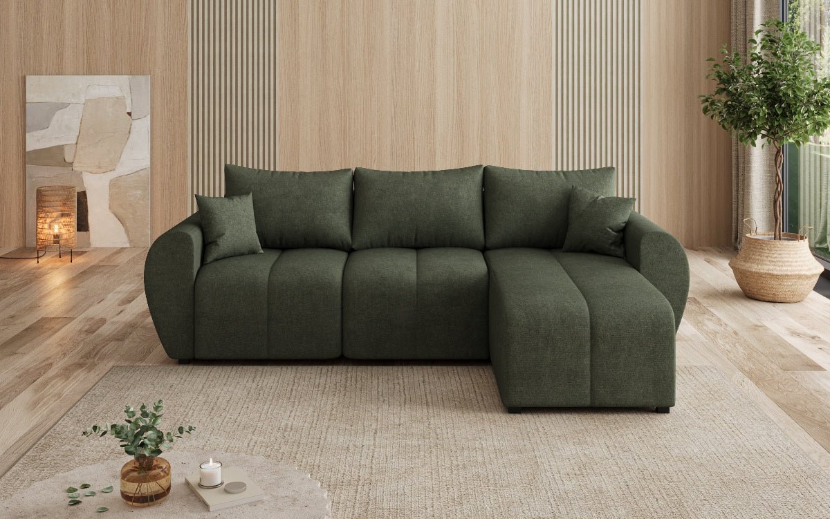 Designersofa Sorella L met slaap- en klapfunctie in Stof