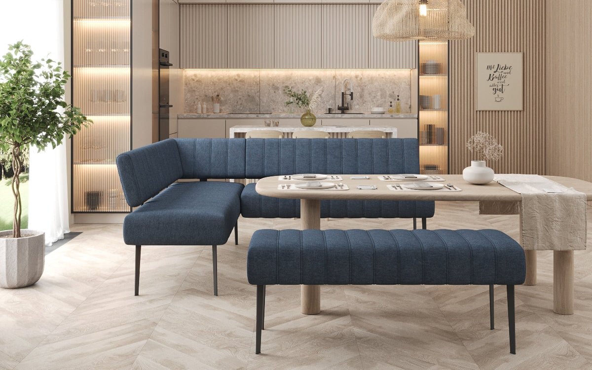 Essbank-Set Montero van robuuste Stof met metalen poten