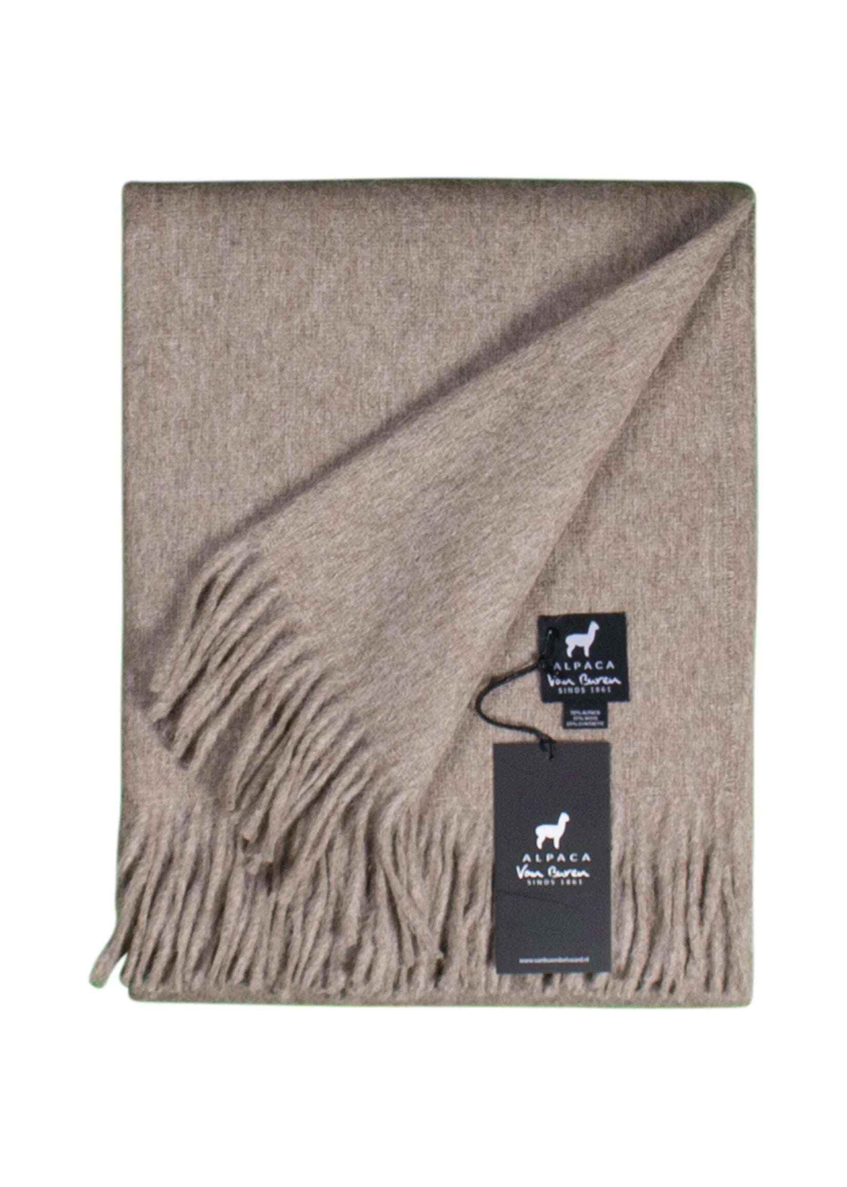 Alpaca Plaid Svala - Pure Alpacawol in Beige - 200x150 cm