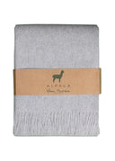 Alpaca Plaid Inari - Pure Alpacawol in Lichtgrijs - 200x150 cm