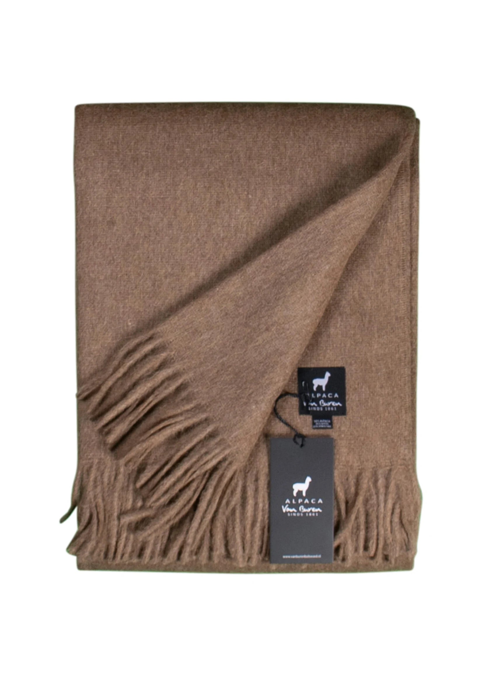 Alpaca Tagesdecke Linnea - Reine Alpakawolle in Zand - 200x150 cm