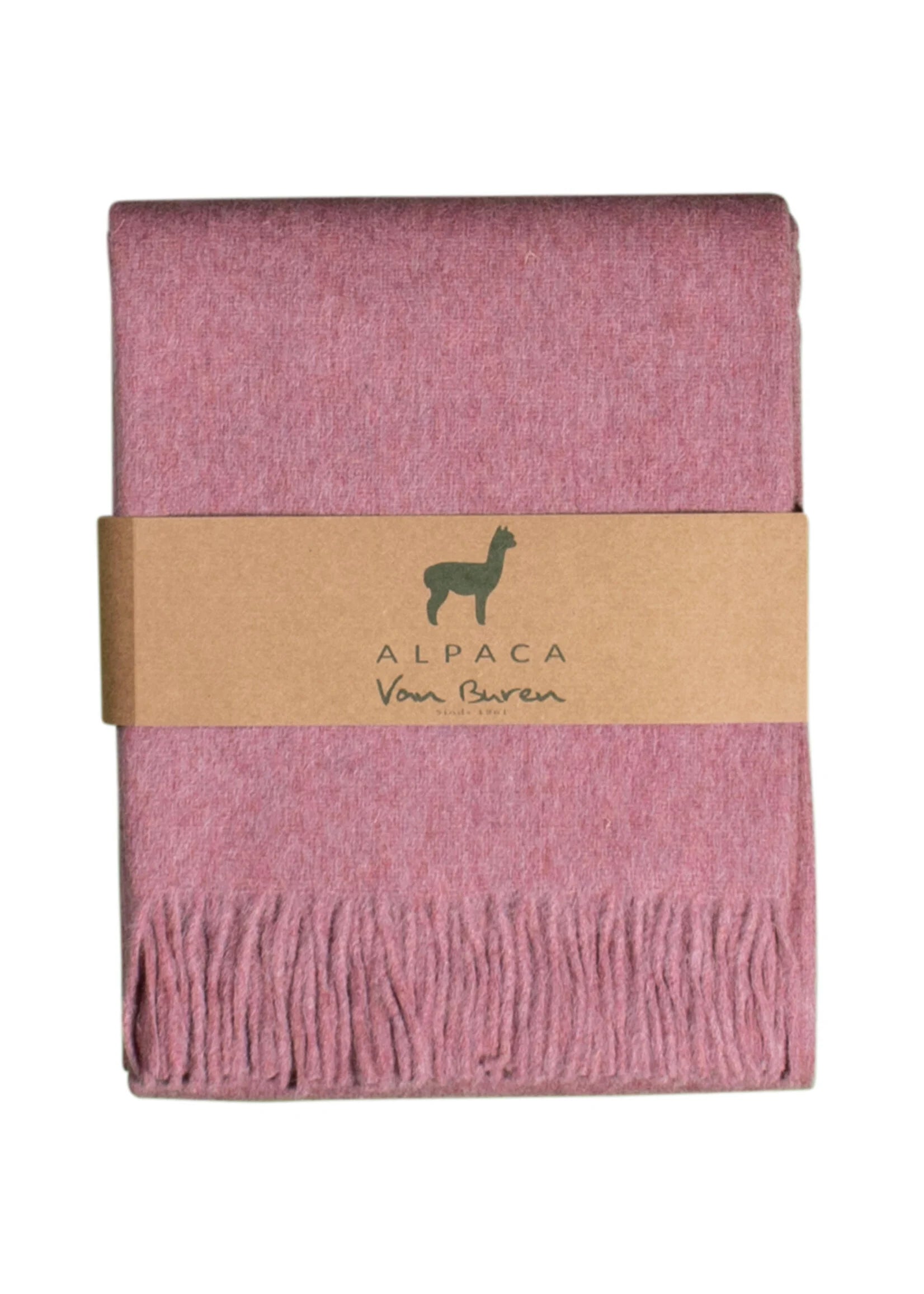 Alpaca Tagesdecke Maja - Pure alpacawol in Roze - 200x150 cm