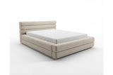 Designer Polsterbett Velia in Samt mit Stauraum – Beige