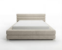 Designer Polsterbett Velia in Samt mit Stauraum – Beige