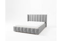 Designer Polsterbett Viola in Samt – Grau