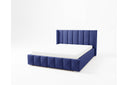 Designer Polsterbett Viola in Samt – Blau