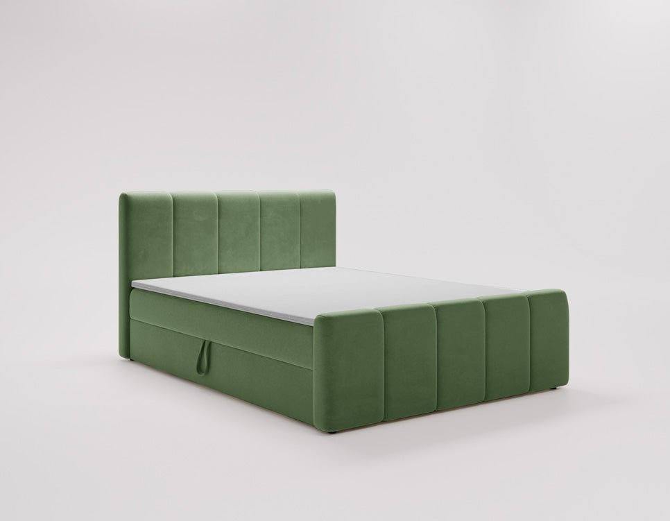 Boxspringbed Bergamo Fluweel met opbergruimte