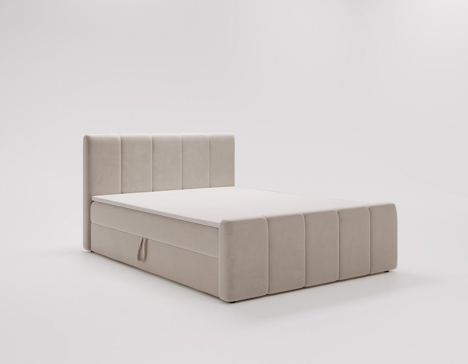 Boxspringbed Bergamo Fluweel met opbergruimte