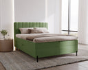 Boxspringbed Lumière in fluweel met opbergruimte