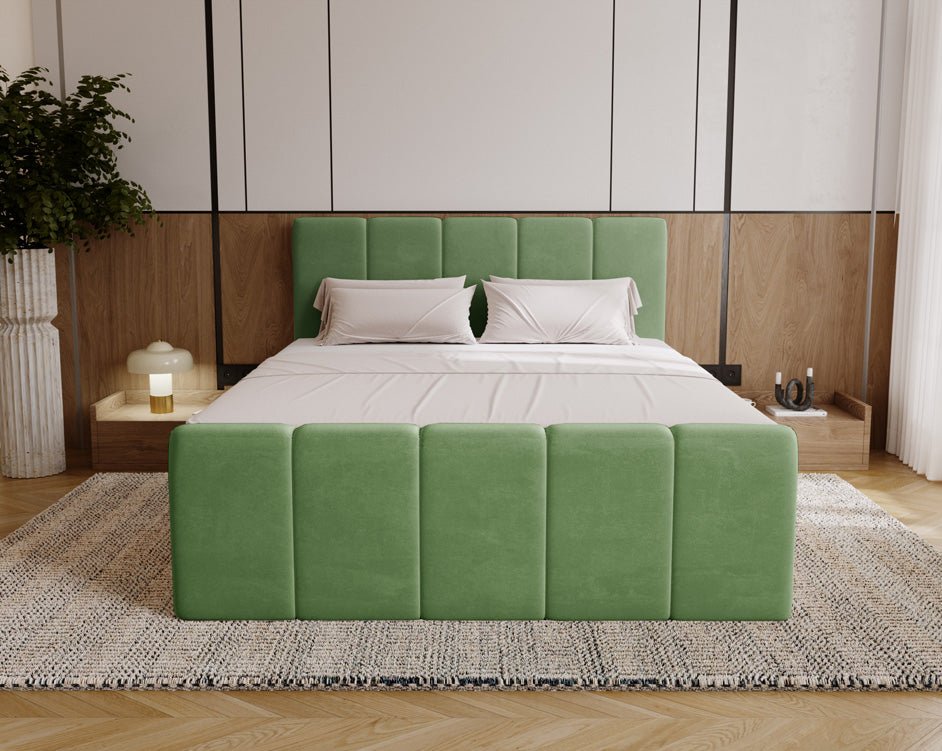Boxspringbed Bergamo Fluweel met opbergruimte