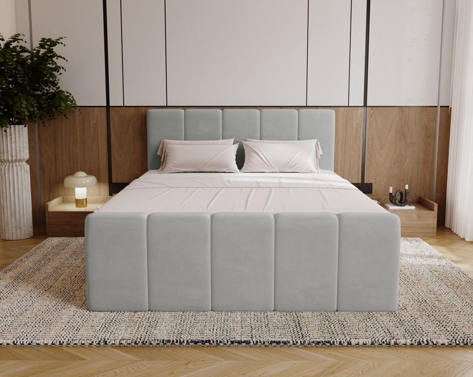 Boxspringbed Bergamo Fluweel met opbergruimte