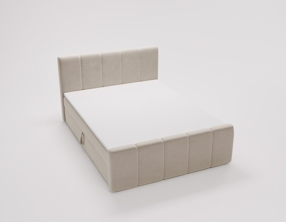 Boxspringbed Bergamo Fluweel met opbergruimte