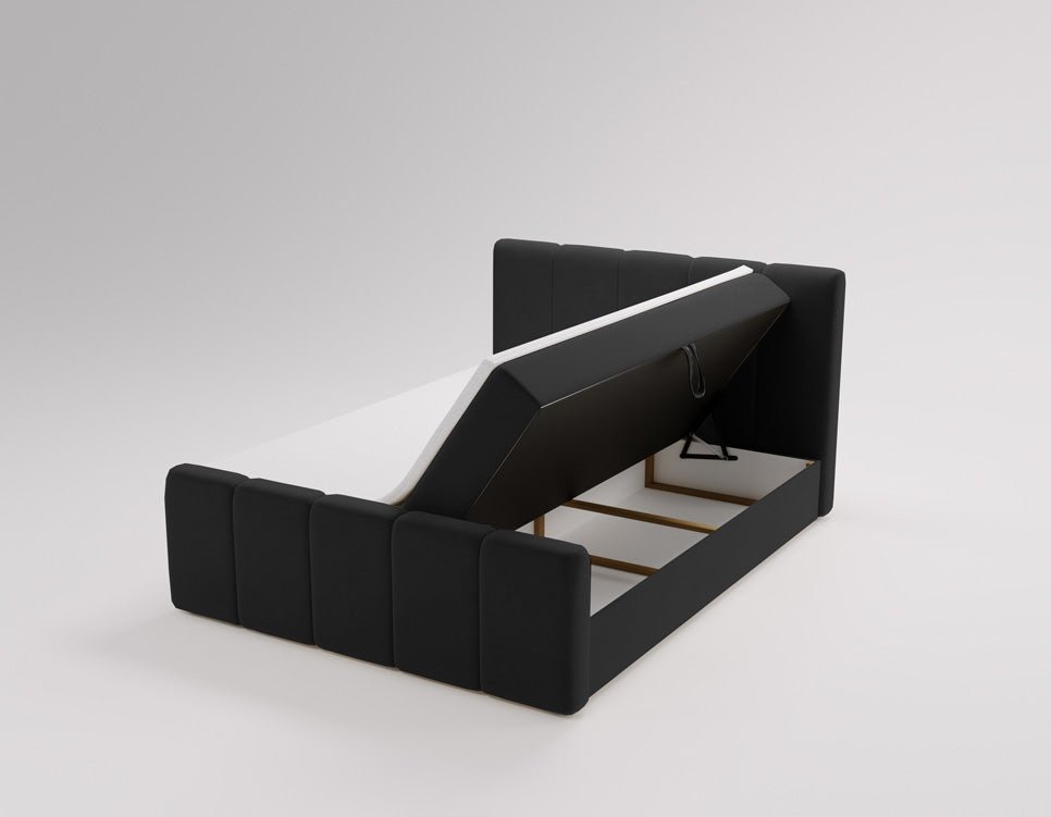 Boxspringbed Bergamo Fluweel met opbergruimte