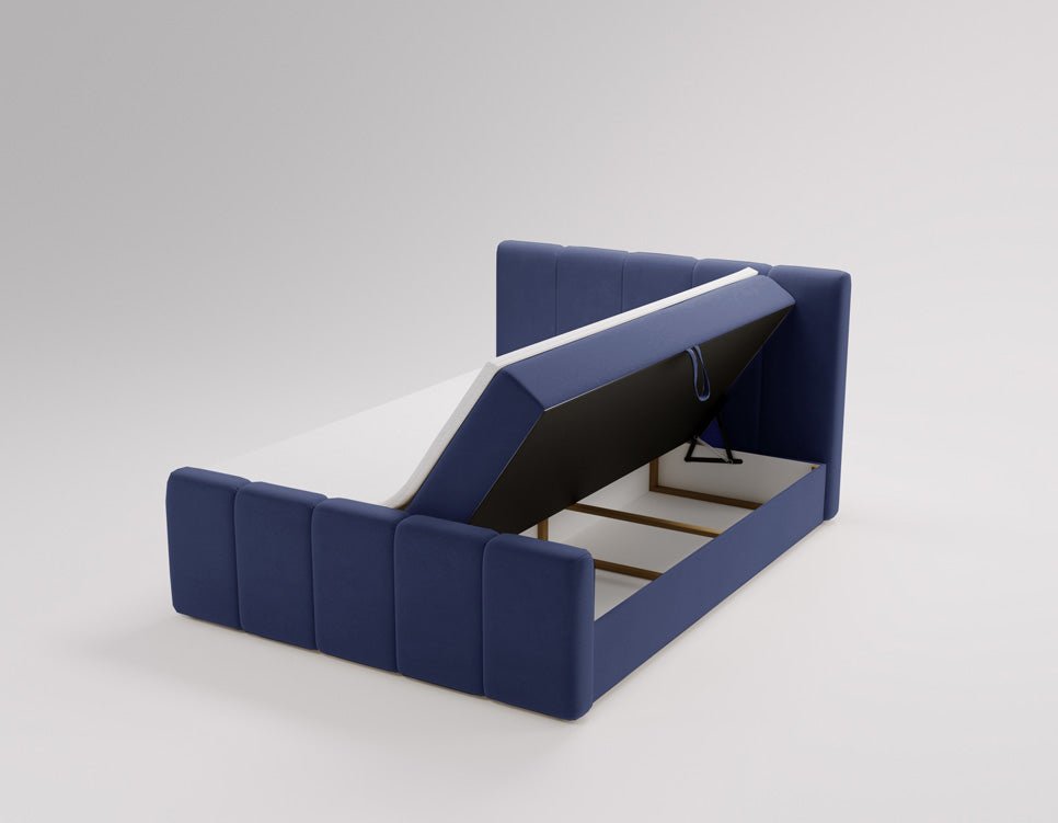 Boxspringbed Bergamo Fluweel met opbergruimte