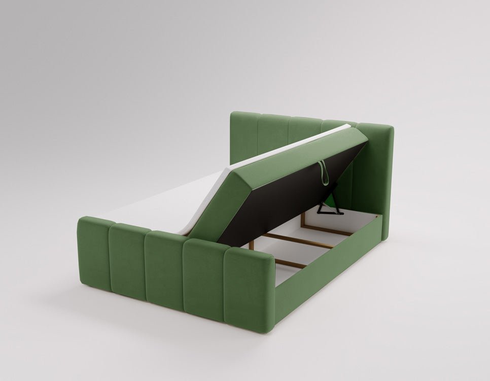 Boxspringbed Bergamo Fluweel met opbergruimte