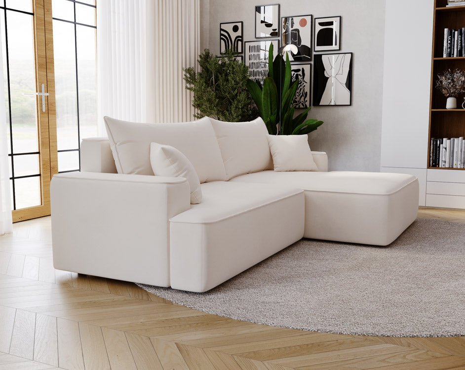 Designer Sofa Fresh Bouclé met slaapfunctie en opbergruimte