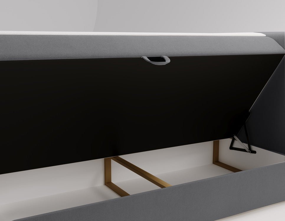 Boxspringbed Bergamo Fluweel met opbergruimte